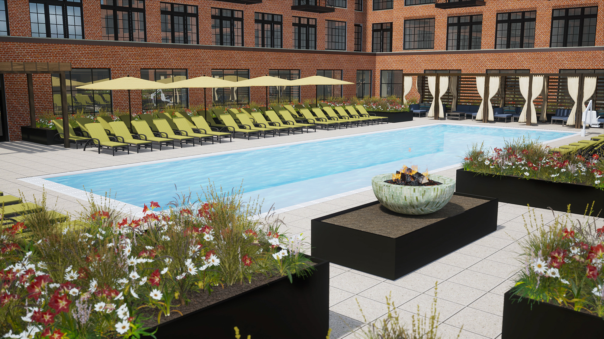 Life Time Stamford Pool Rendering